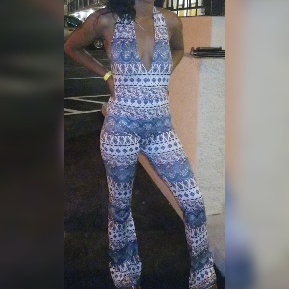 Blue jumpsuit